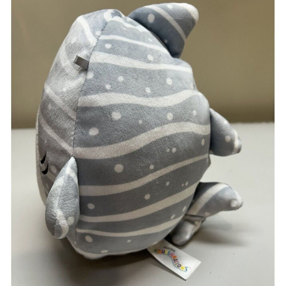 Squishmallows Sachie Whale Shark 8” Plush Stuffed Gray White Striped Dots Wink - Picture 2 of 7